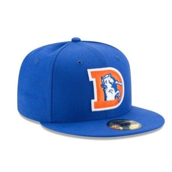 New Era Denver Broncos Classic Logo 59FIFTY Fitted Fitted Hat Blue Size 7 New - Picture 3 of 4